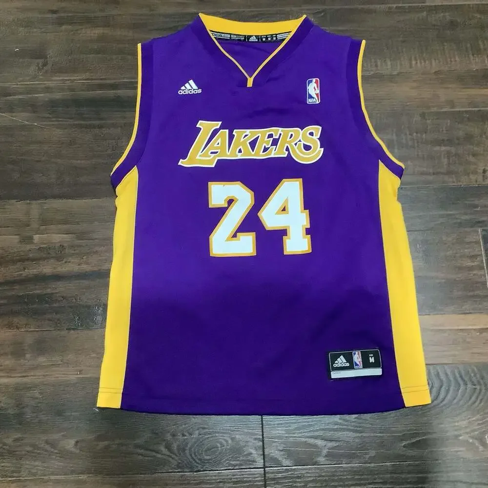 Adidas Los Angeles Lakers Kobe Bryant #24 NBA Basketball Youth Jersey Size M